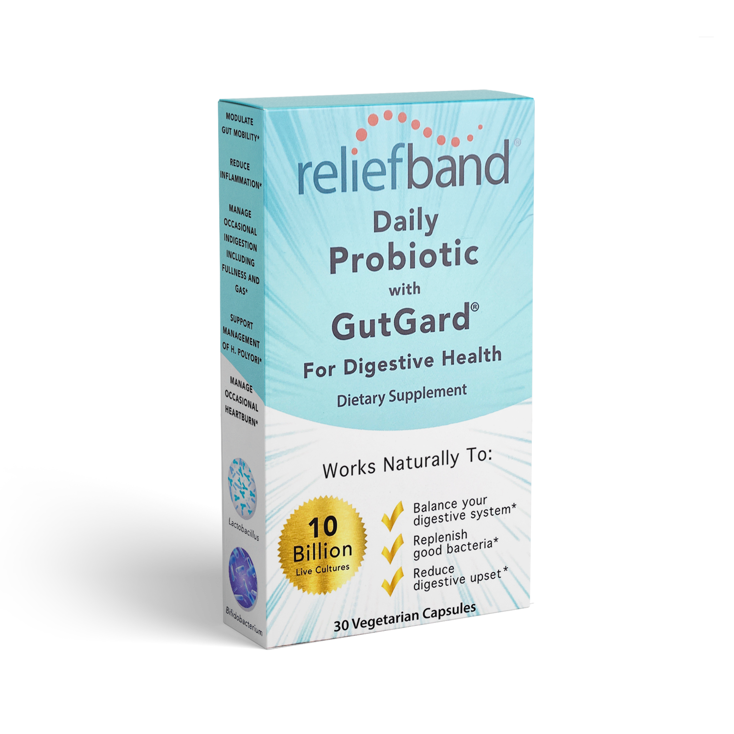 Reliefband Probiotic with GutGard® 30 Day Supply